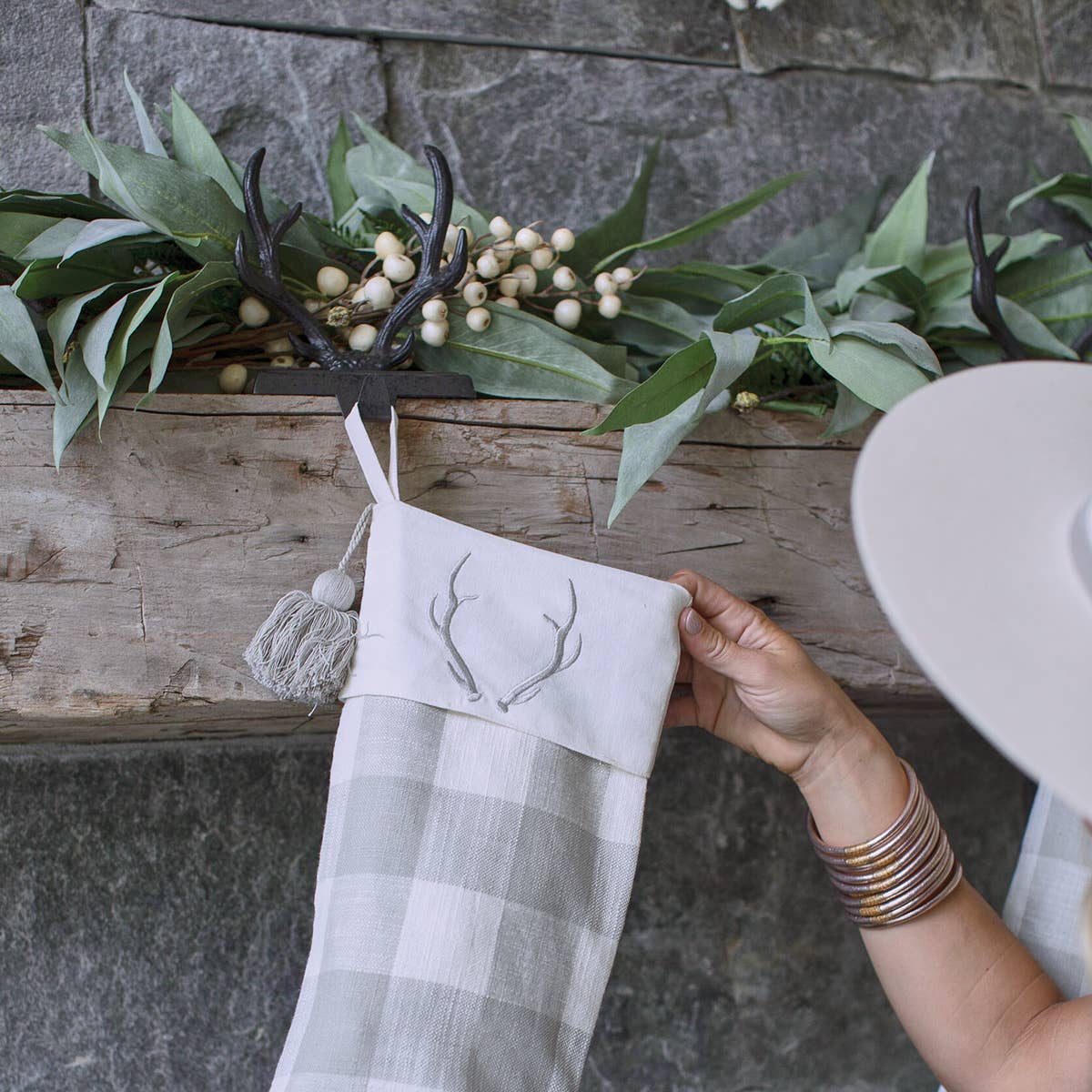 Antler Stocking Hanger - Iron | Niche&Co.