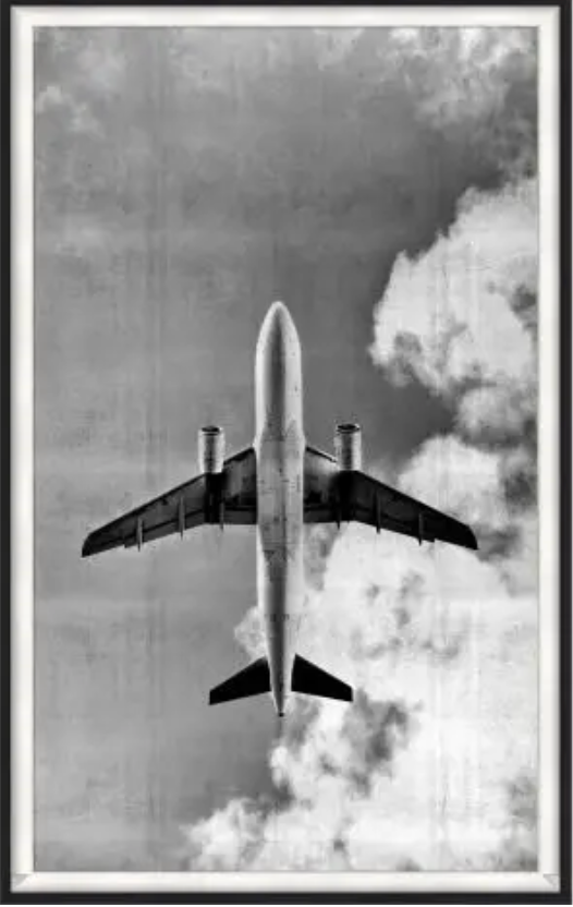 ART - Shimmering Airplane (29"W X 45"H)
