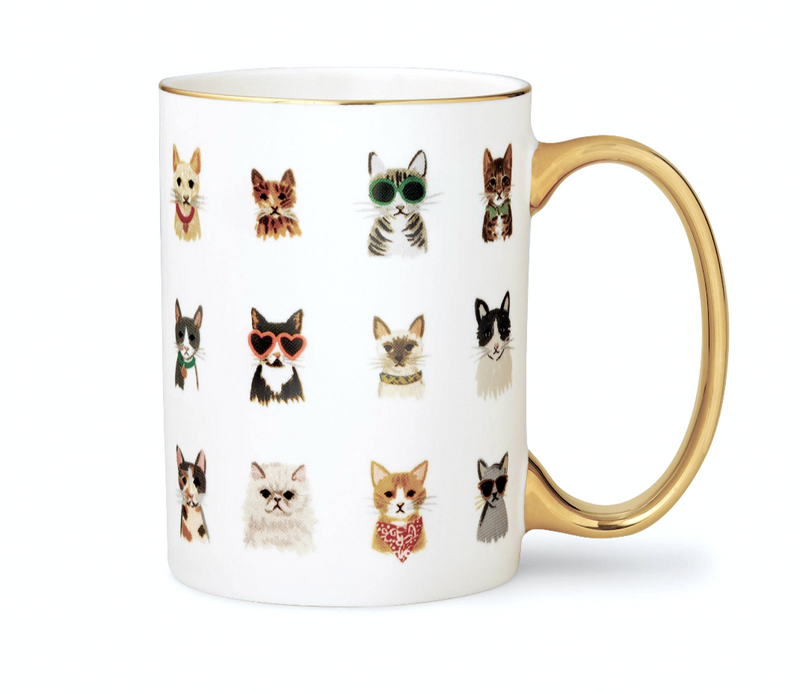 Rifle Paper Co. 16oz Cool Cats Porcelain Mug | Niche&Co.