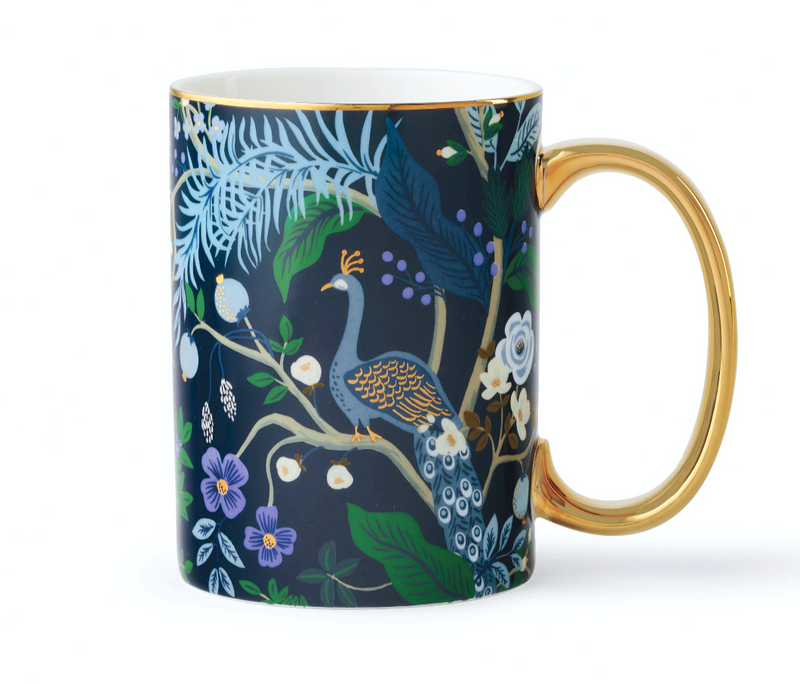 Rifle Paper Co. 16oz Peacock Porcelain Mug | Niche&Co.