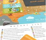 Newverest Scratch Off USA Map - Kids Edition 24" x 17"