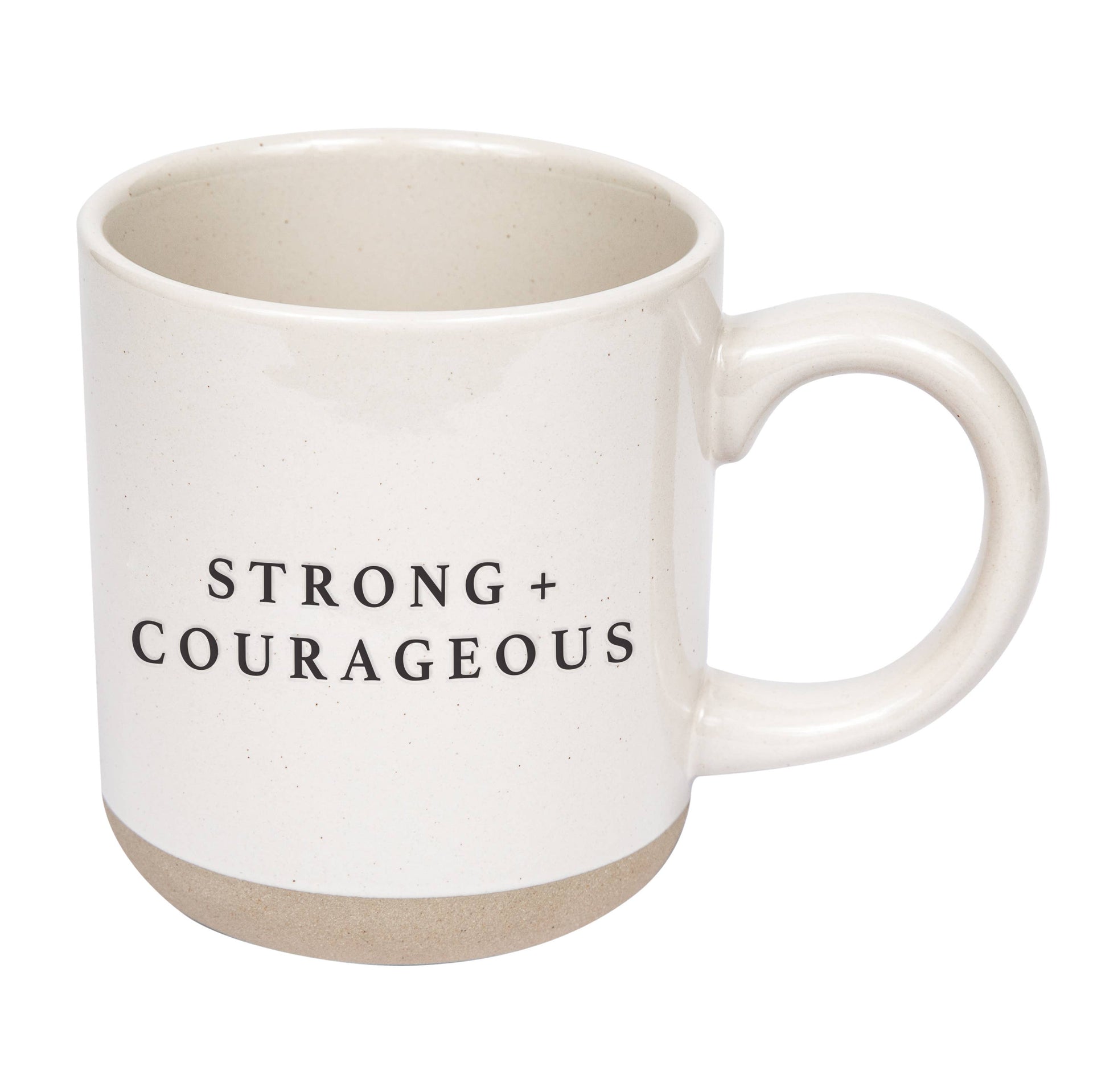 Strong Courageous Stoneware Coffee Mug 14oz
