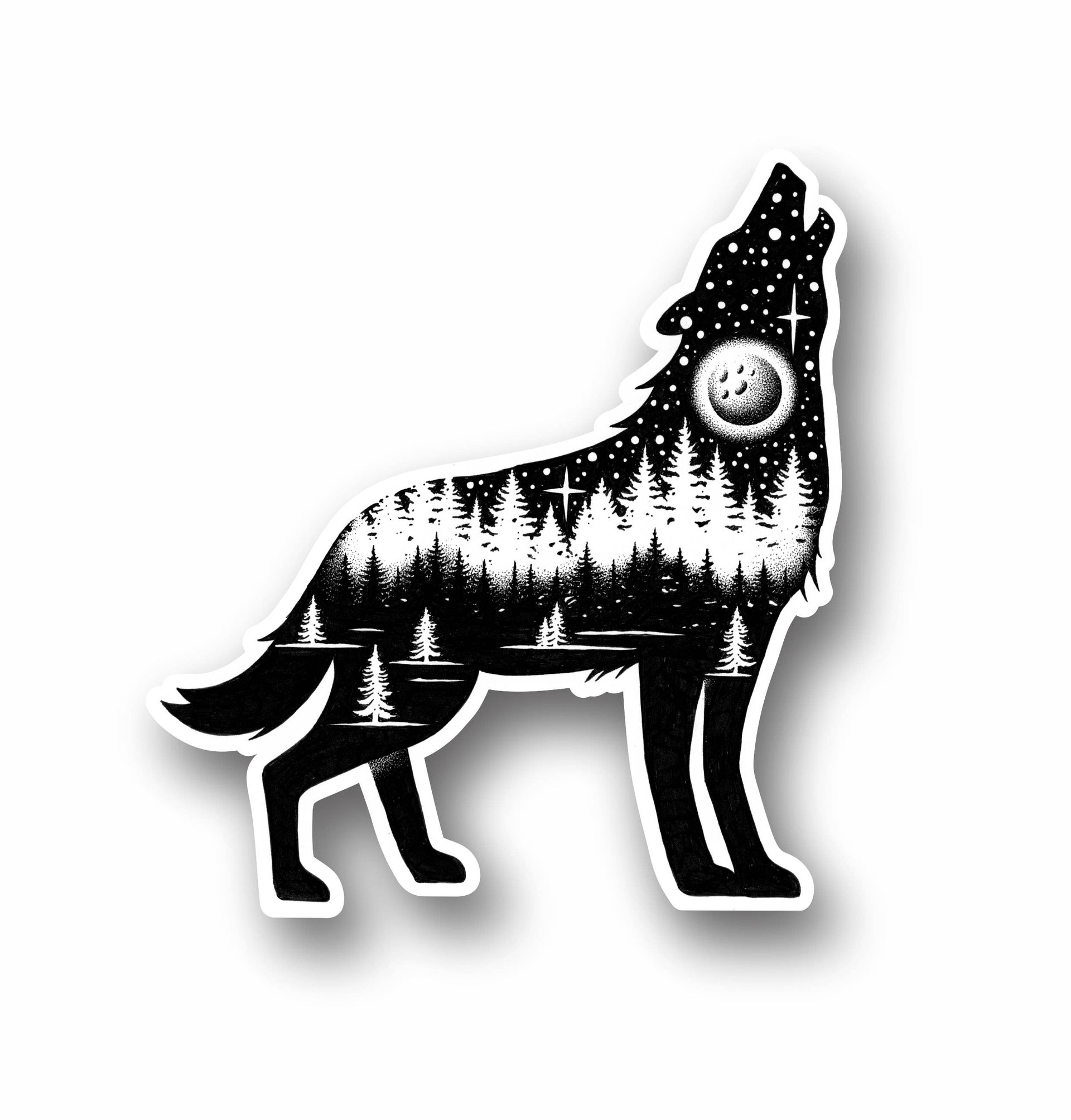 Sticker Art - Wolf Outdoor Nature Waterproof Stickers