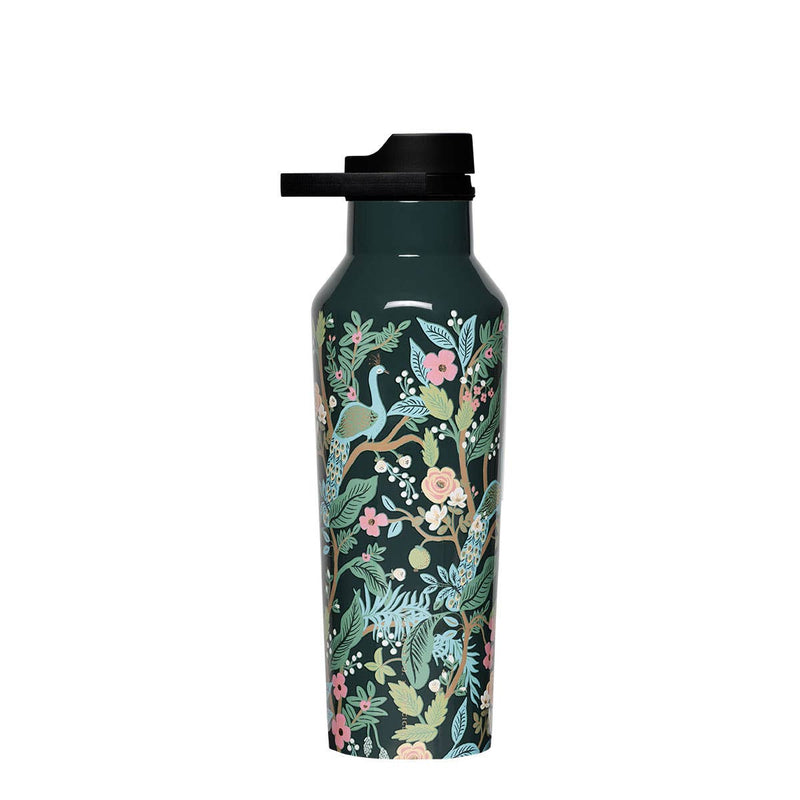 CORKCICLE Sport Canteen 20oz – Peacock Blue by Rifle Paper Co | Niche&Co.