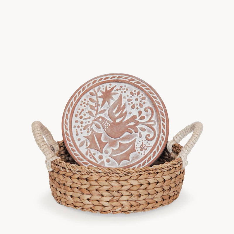 Handmade Bread Warmer & Wicker Basket - Bird Round | Niche&Co.