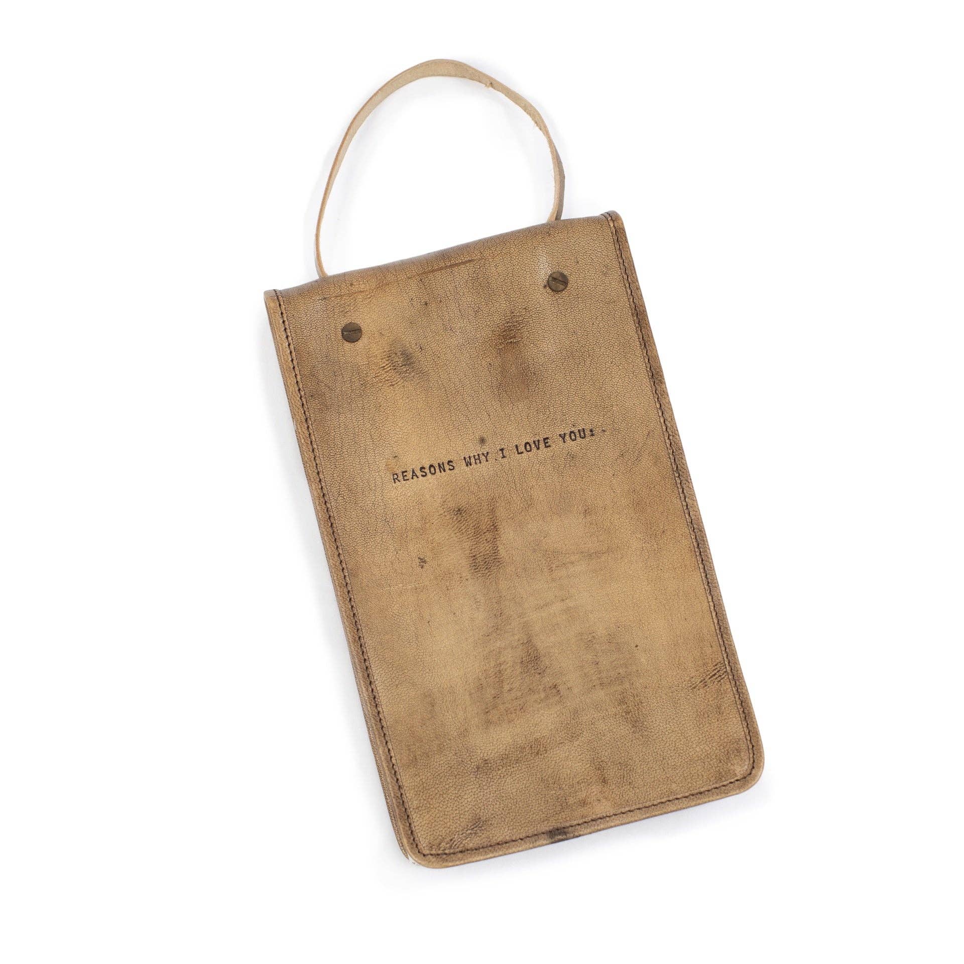 Reasons Why I Love You Heirloom Hanging Leather Journal | Niche&Co