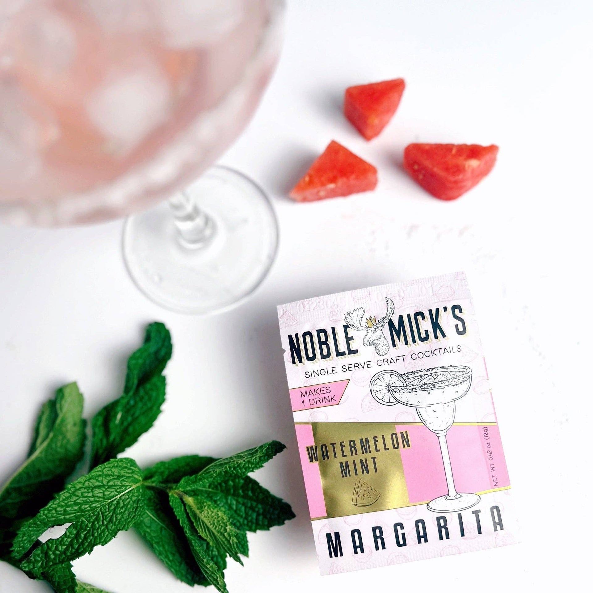 NOBLE MICK'S - Single Serve Craft Cocktails - Watermelon Mint Margarita Single Serve Craft Cocktail