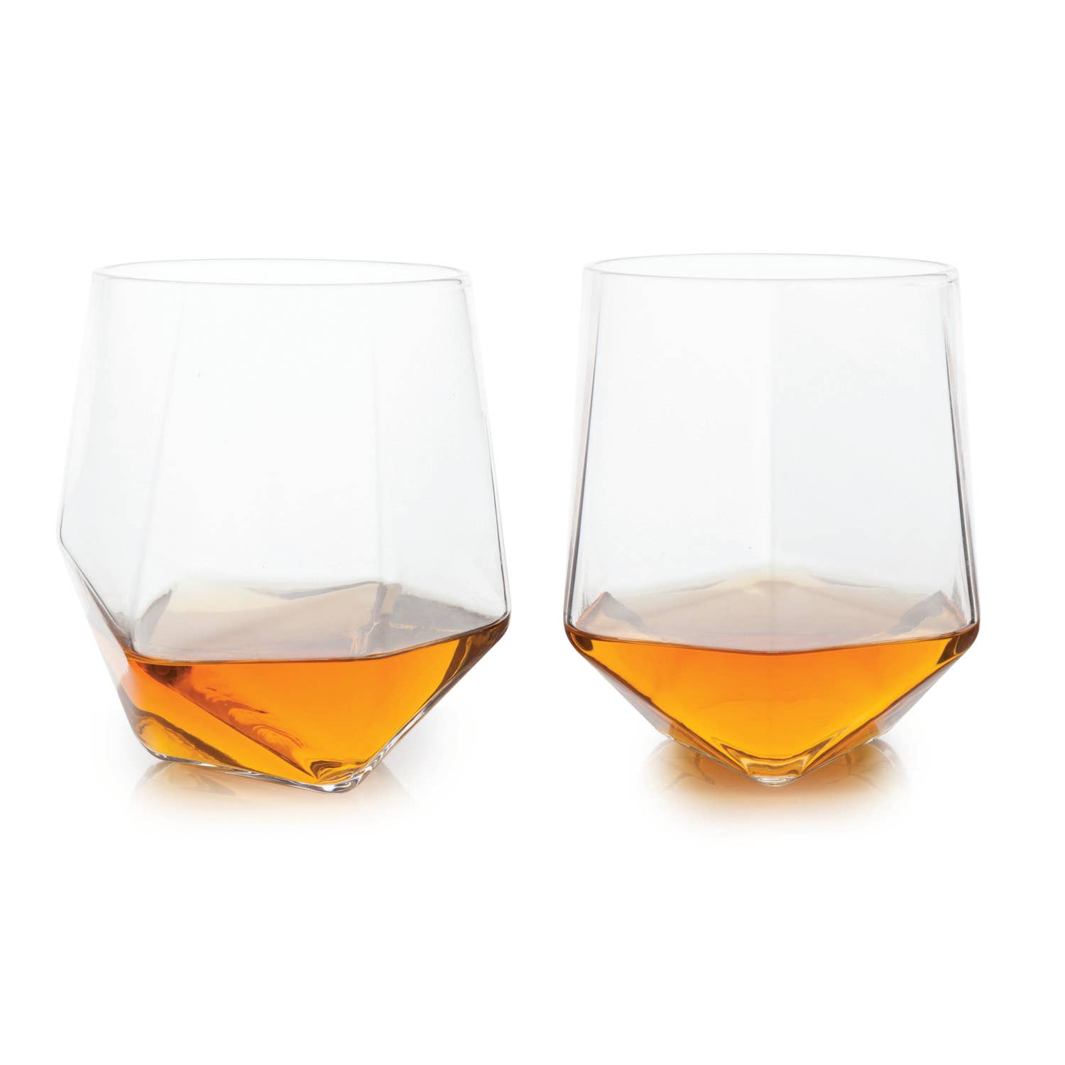 Viski - Seneca Faceted Crystal Tumblers - Set of 2