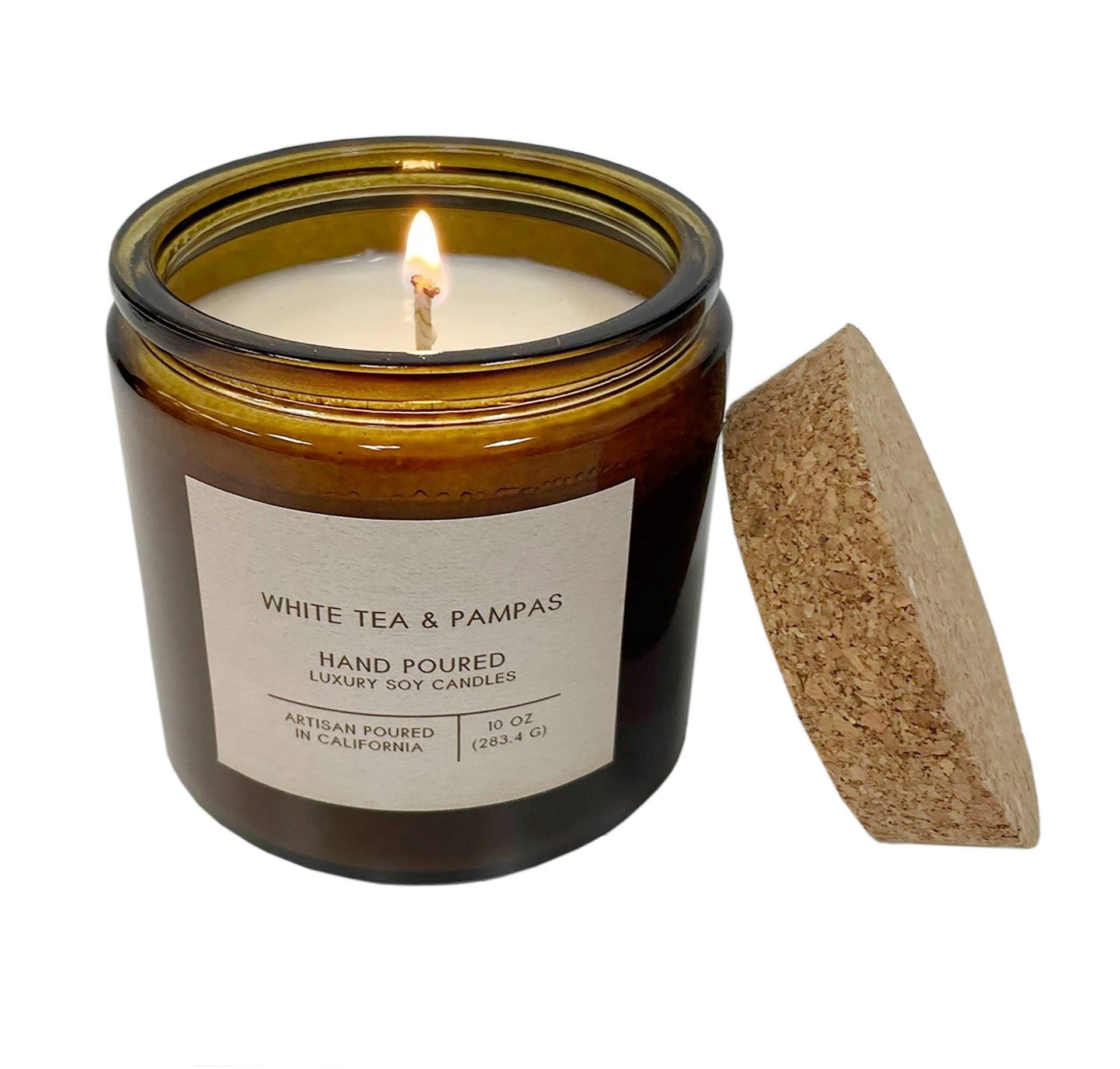 Andaluca White Tea & Pampas Amber Glass Candle | 10 oz