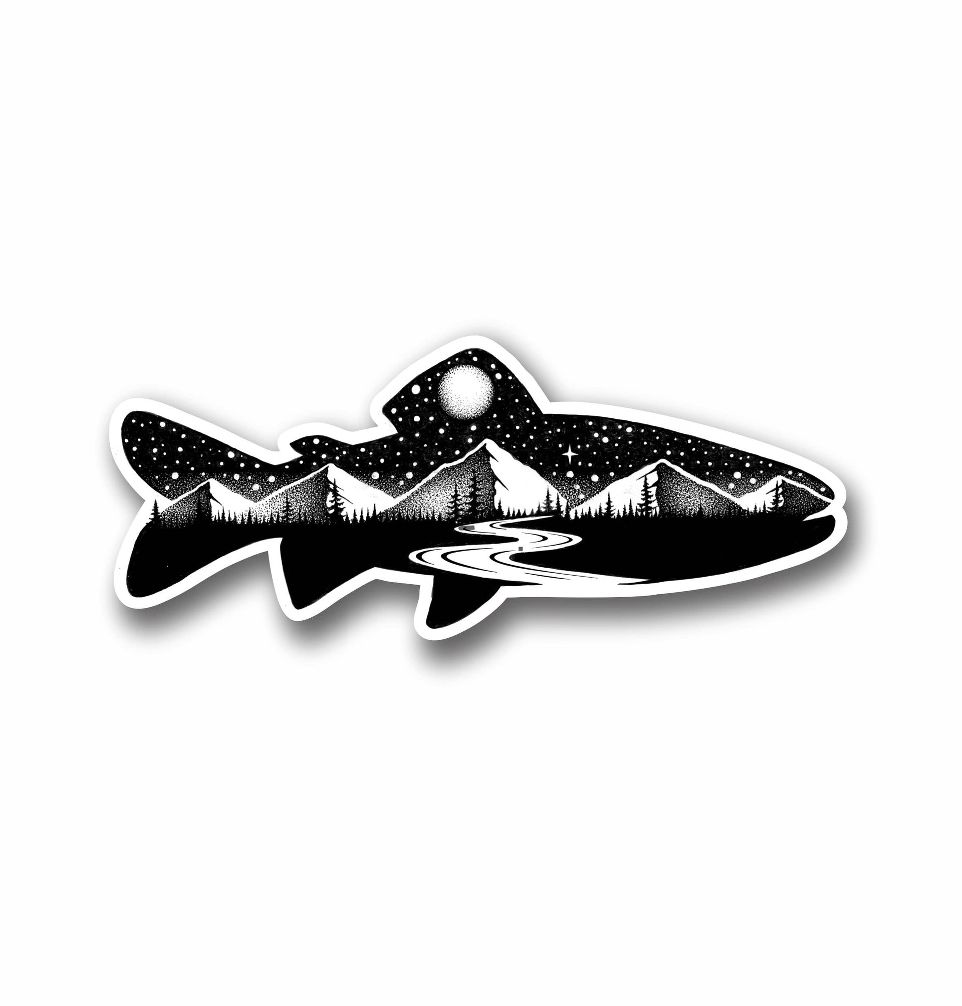 Sticker Art - Trout Fish Sticker