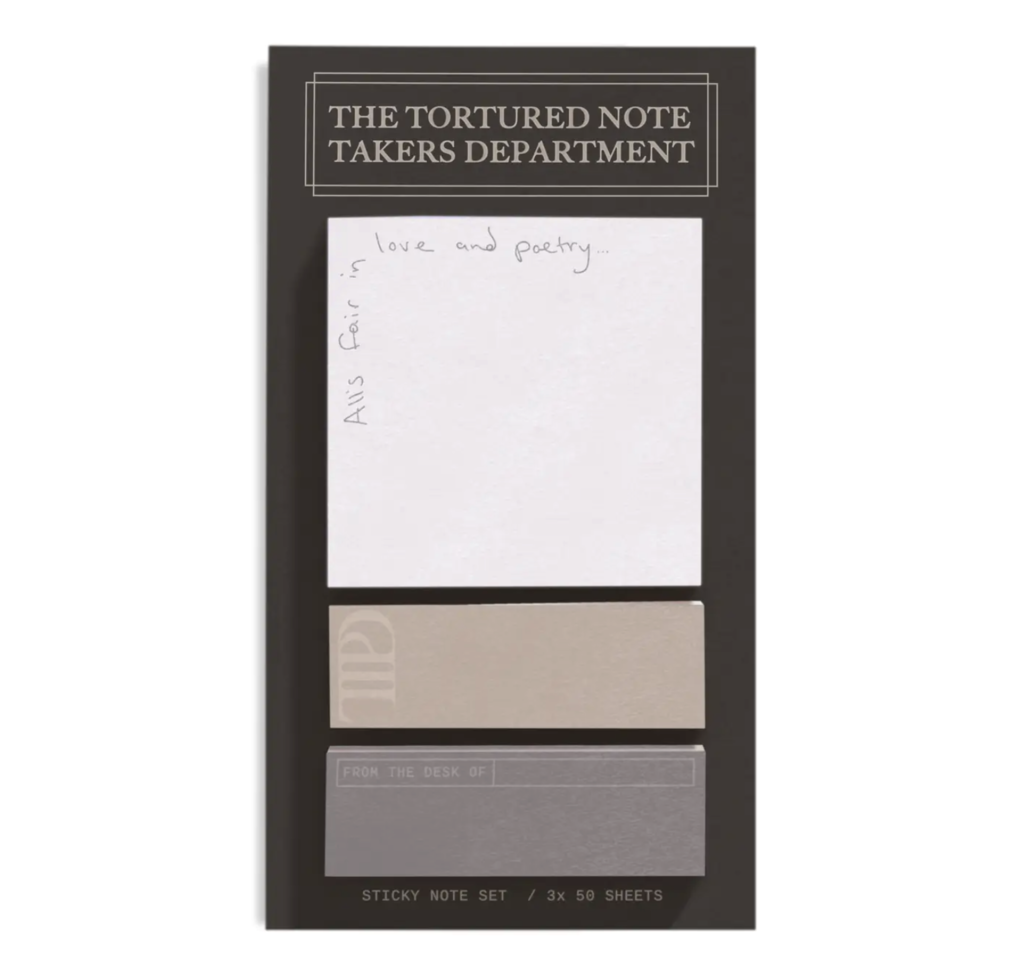 The Tortured Note Takers Department Sticky Note Set