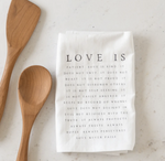 Love Is Patient Kitchen Tea Towel