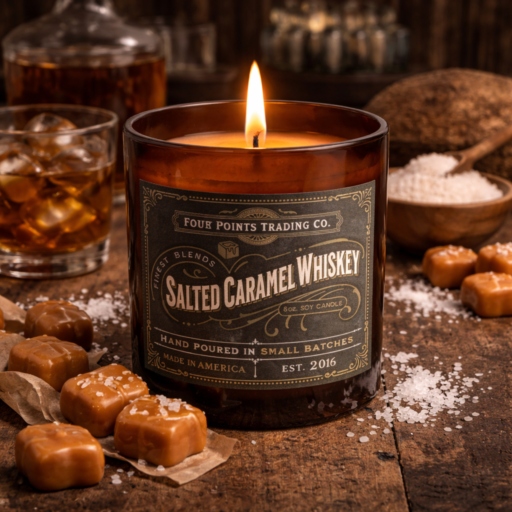 Salted Caramel Whiskey Soy Candle 8oz