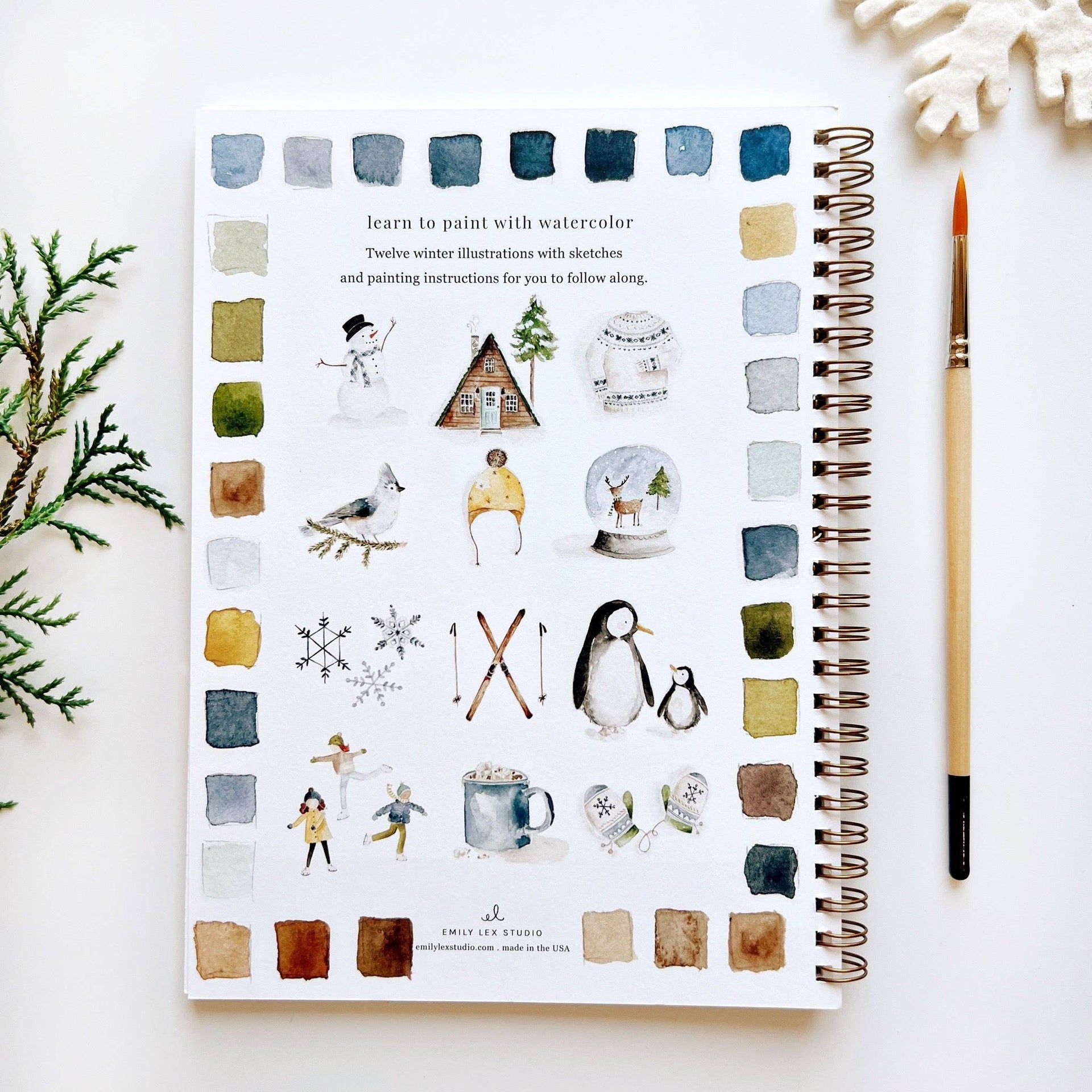 Winter watercolor workbook | Niche&Co.