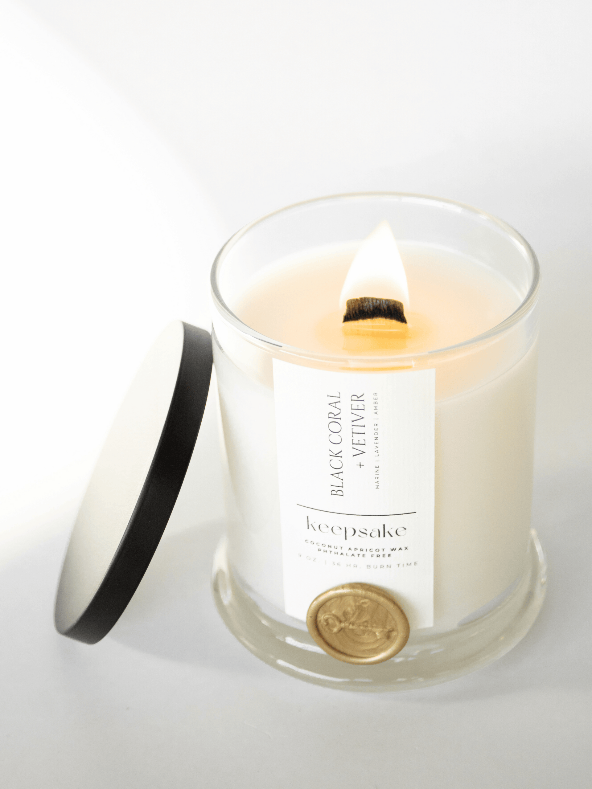 Keepsake Candle Curated Luxury Candle – Black Coral + Vetiver | 9 oz