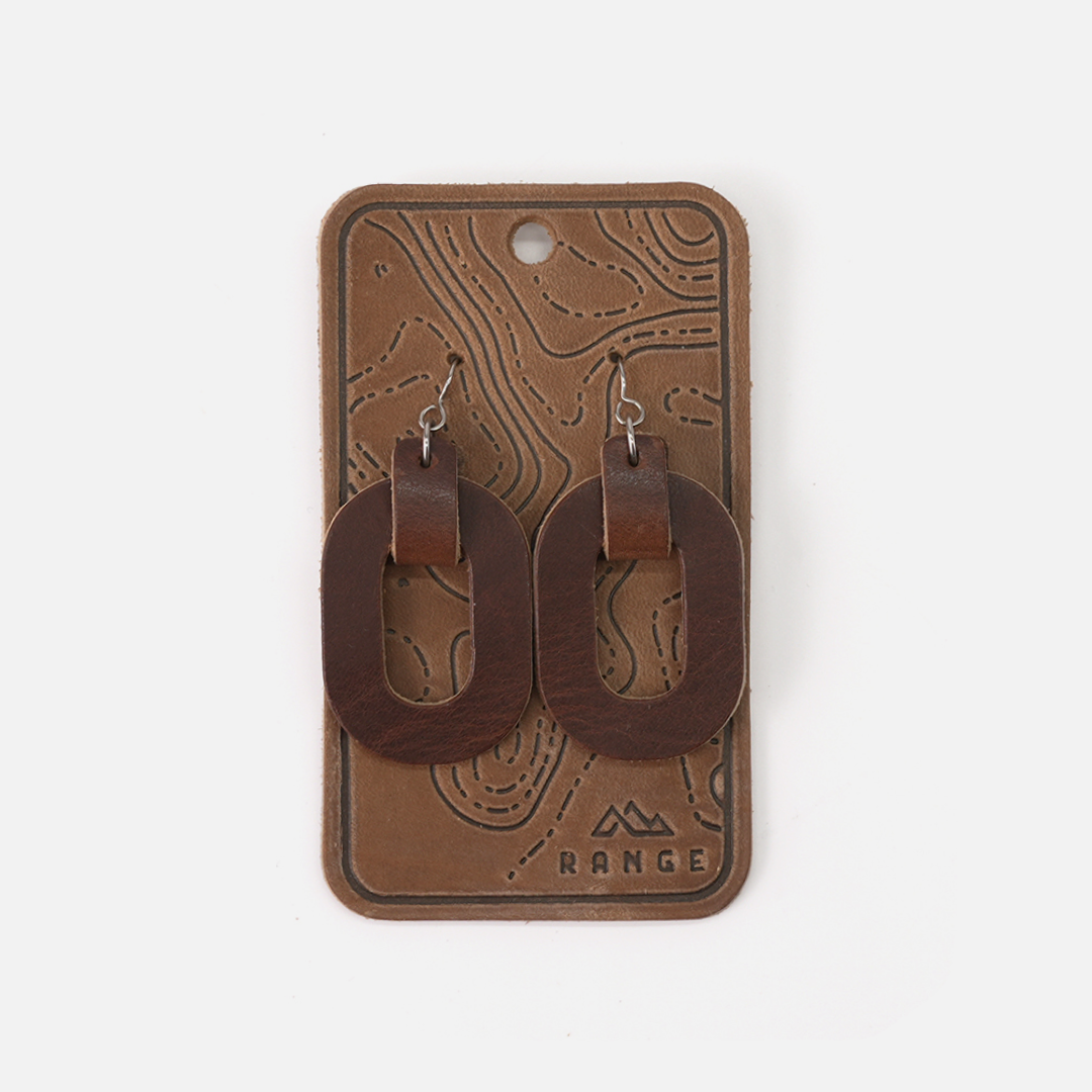 Oval Earrings – Brown | Niche&Co.