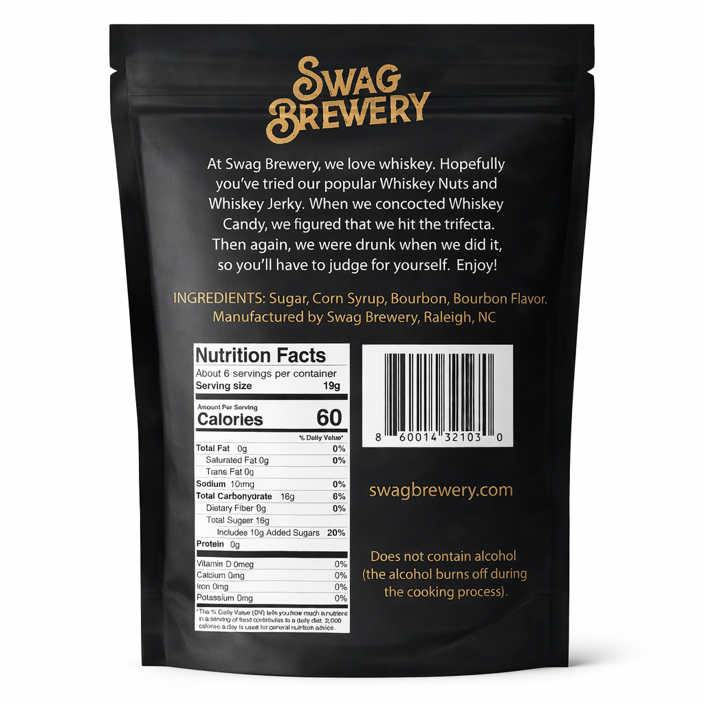 Swag Brewery Whiskey Hard Candy | Made with Real Bourbon | 4 oz