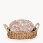 Handmade Bread Warmer & Wicker Basket - Bird Oval | Niche&Co.