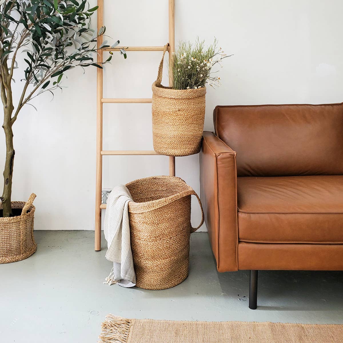 Handwoven Kata Wall Storage Basket – Large