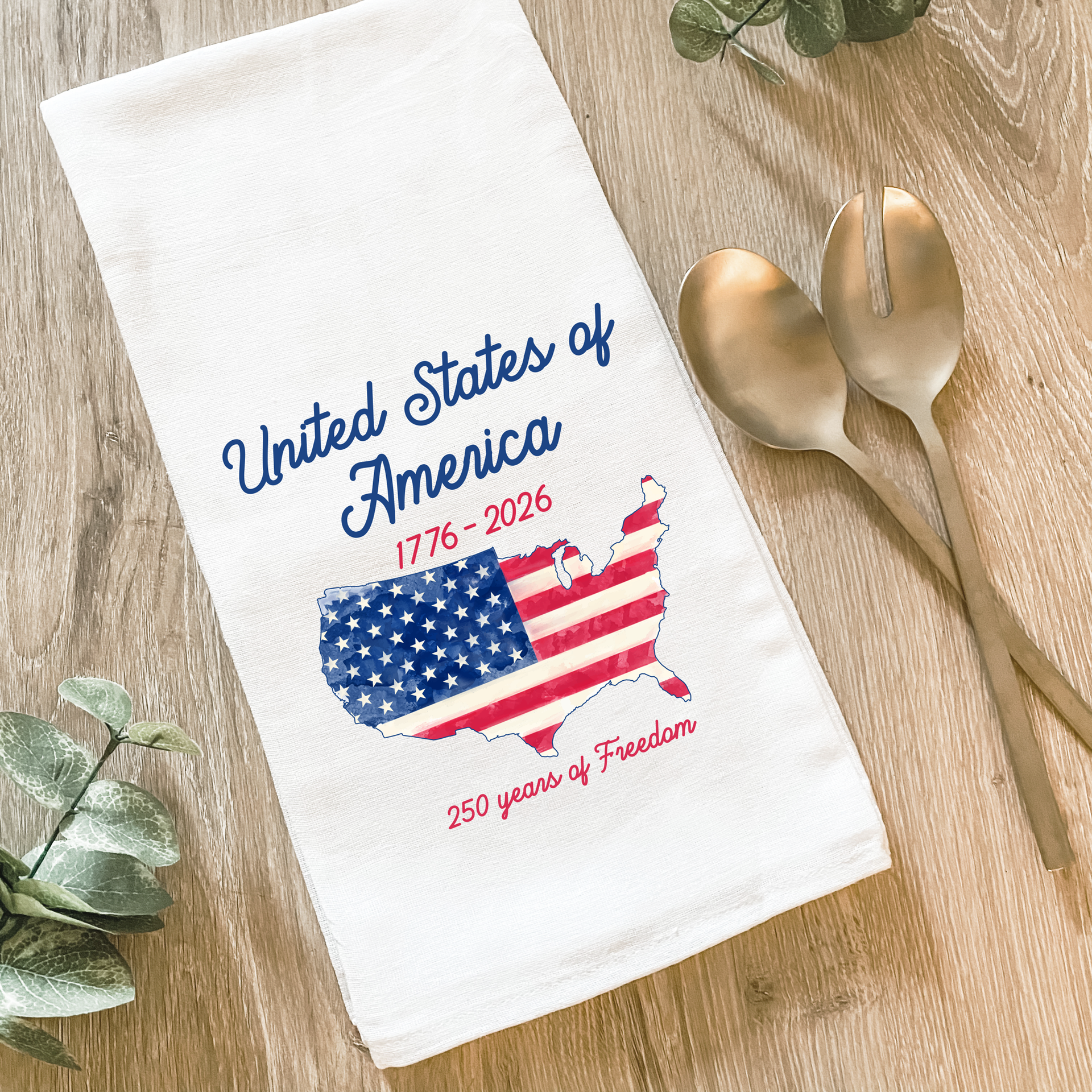 United States of America 250 Years Cotton Tea Towel