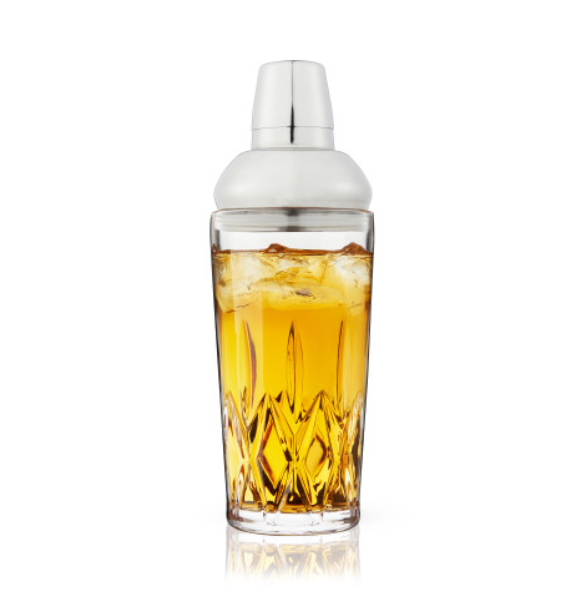 Viski - Admiral Crystal Cocktail Shaker w/ Built-in Strainer