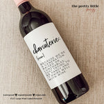Charcuterie Board  - Wine Label
