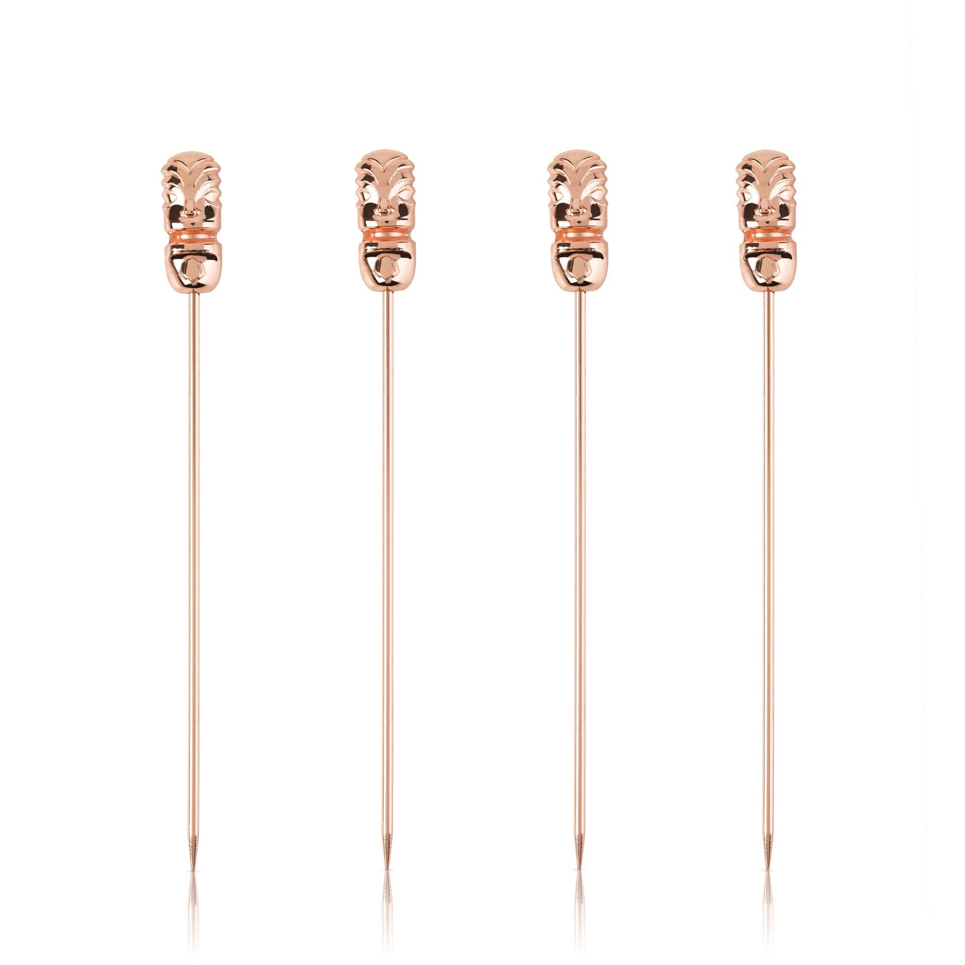 Viski Pacific™ Copper-Plated Tiki Cocktail Picks Set of 4