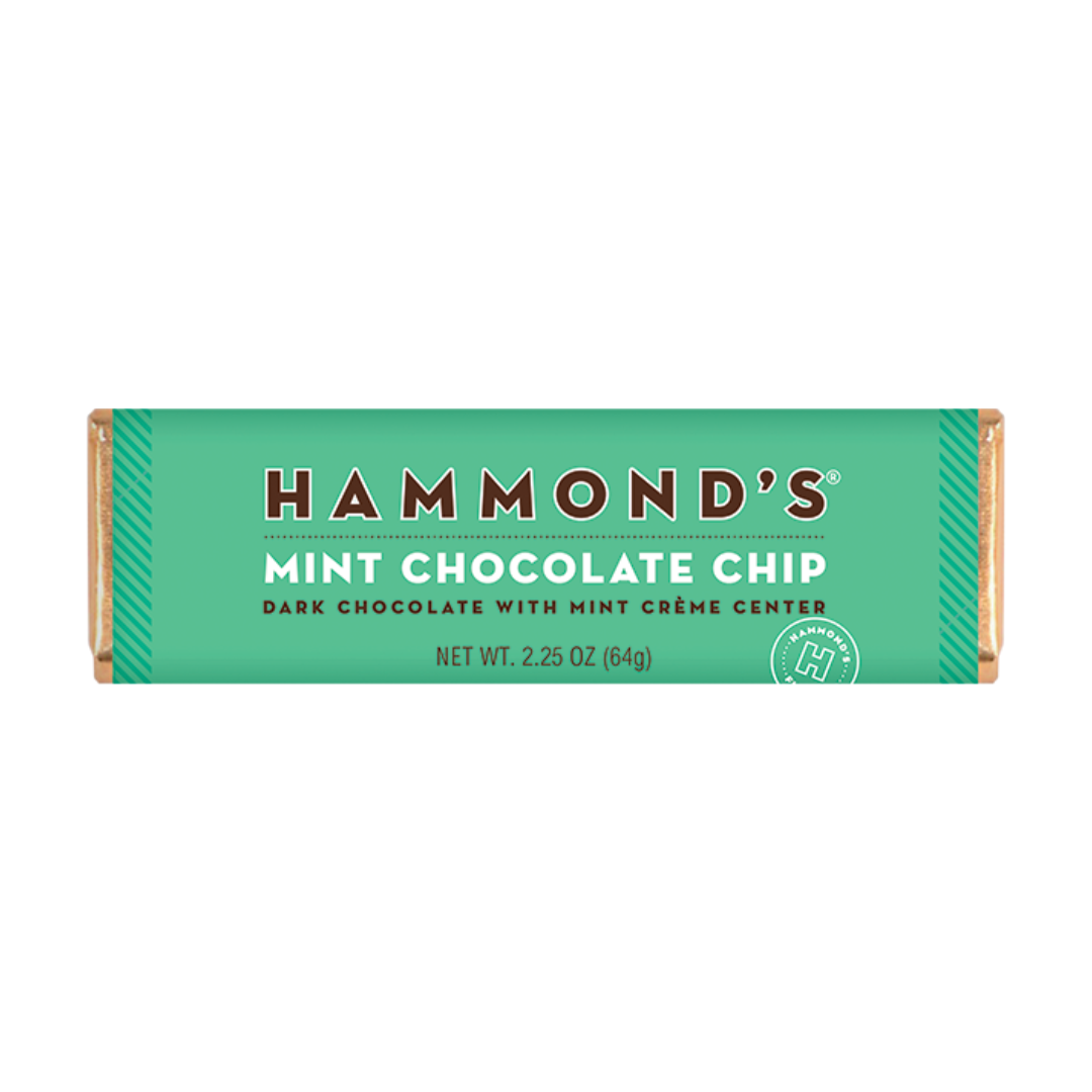 Hammond's Mint Chocolate Chip Dark Chocolate Bar | 2.25 oz