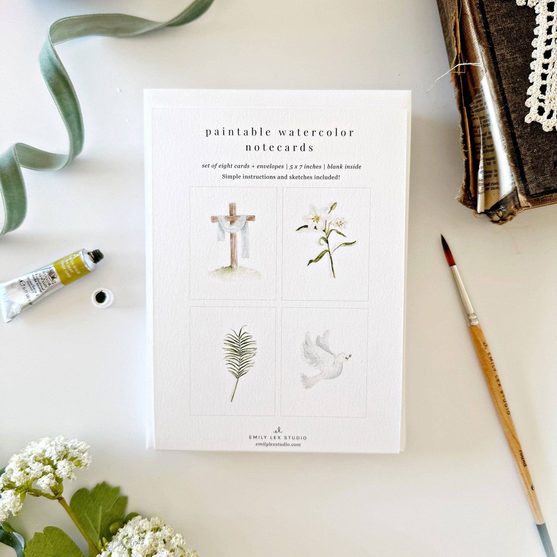 Emily Lex Studio He Is Risen Paintable Notecards