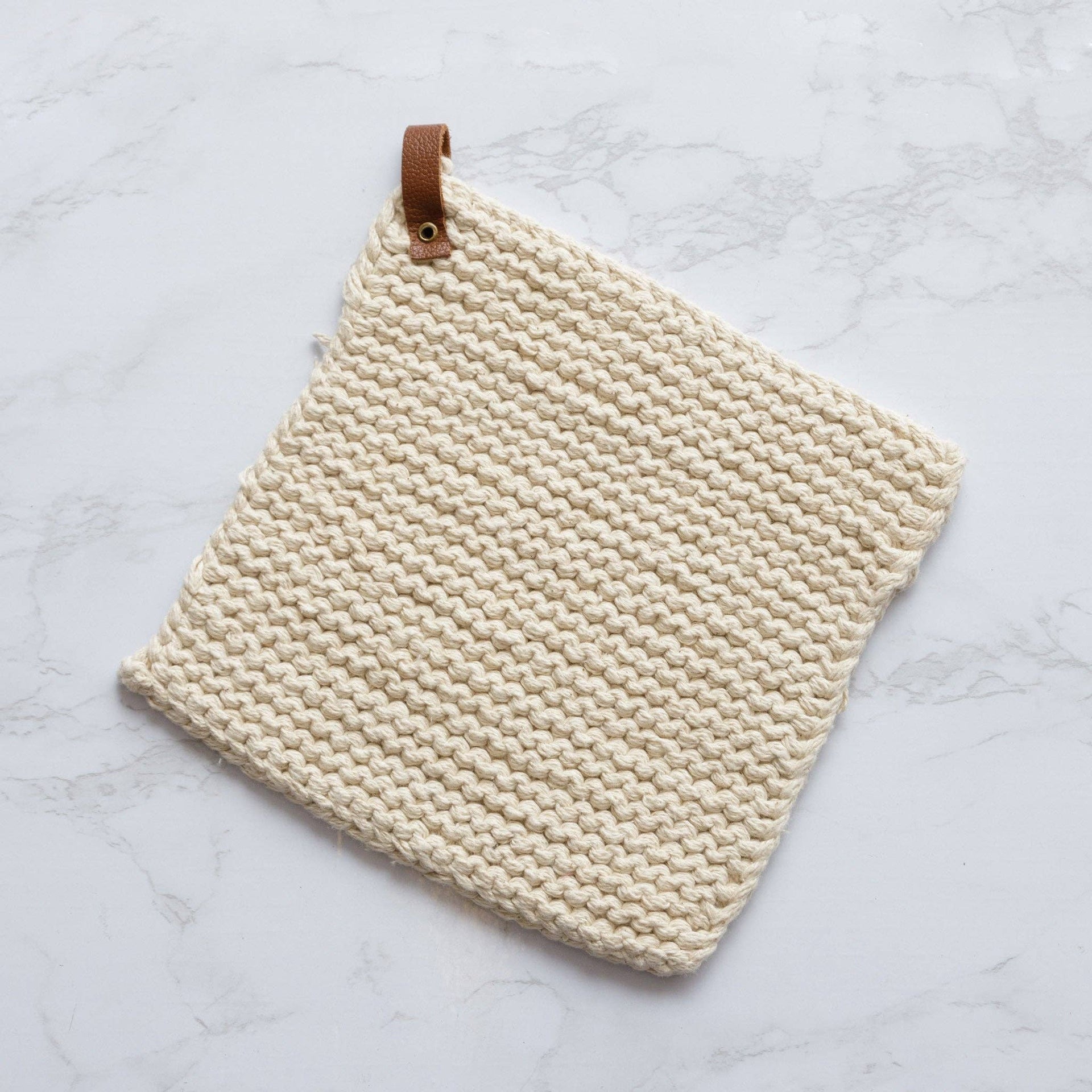 Knitted Pot Holder – Natural Cotton | Niche&Co.
