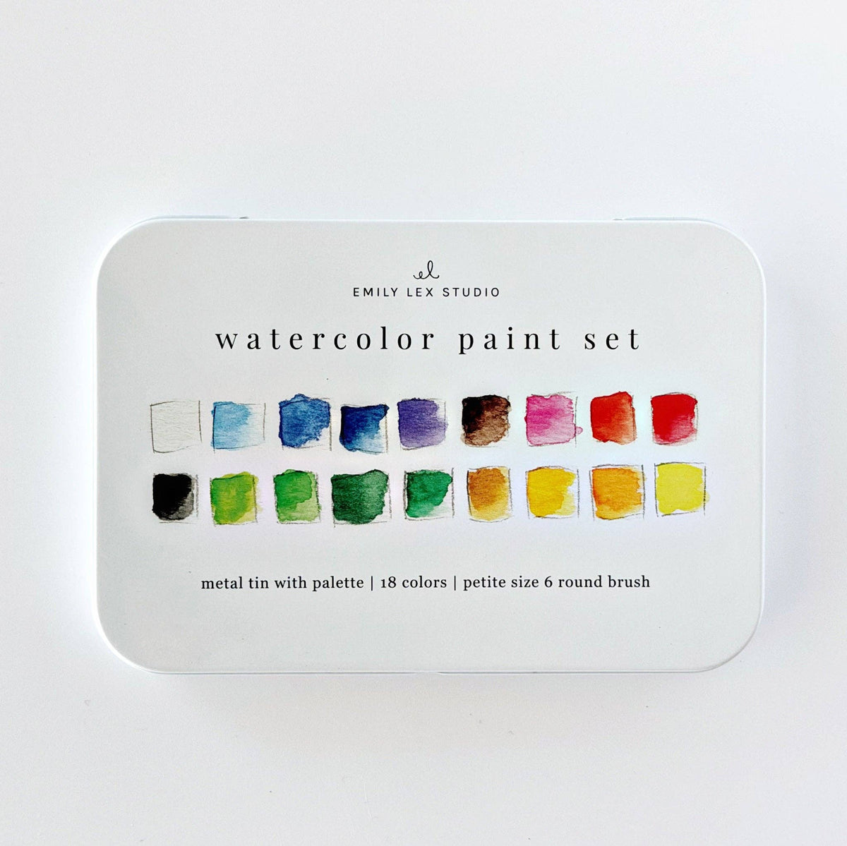Emily Lex Studio Watercolor paint set 18 colors with brush