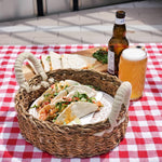 Handmade Bread Warmer & Wicker Basket - Bird Round | Niche&Co.
