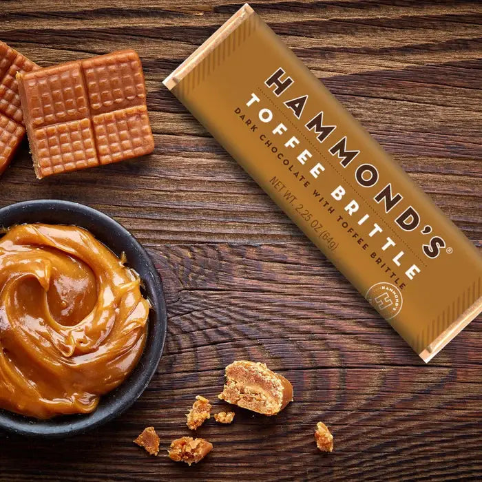 Hammond's Natural Toffee Brittle Dark Chocolate Bar | 2.25 oz