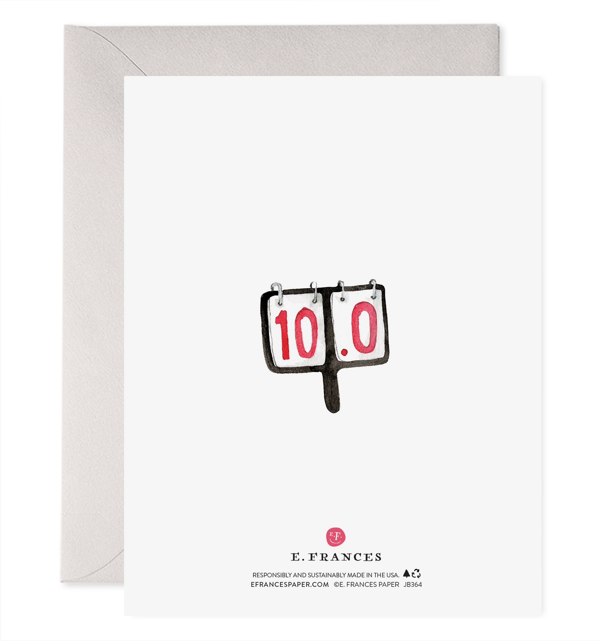 Perfect Dive | Bunny Love Swimming Card You're a Ten