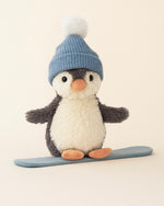 JELLYCAT Peanut Penguin Snowboarding