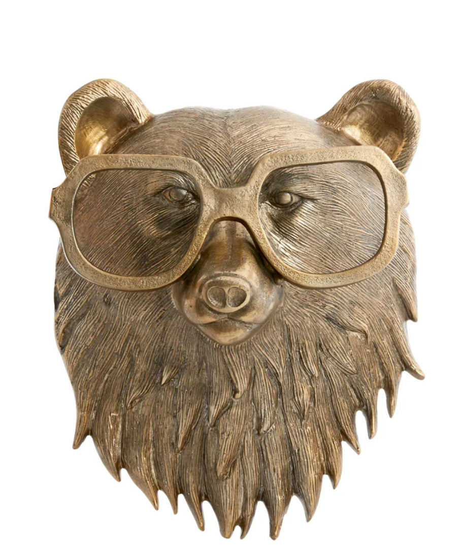 Eric + Eloise  Collection - Beatrice Bear Bronzed Hanging Wall Mount