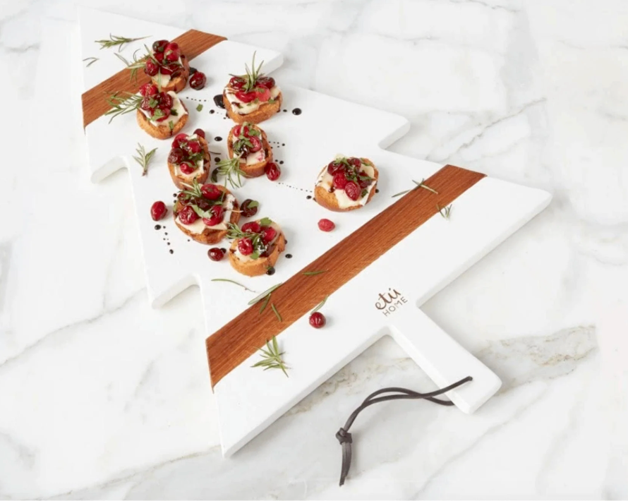 White Mod Tree Charcuterie Board, Large