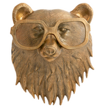 Eric + Eloise  Collection - Beatrice Bear Bronzed Hanging Wall Mount