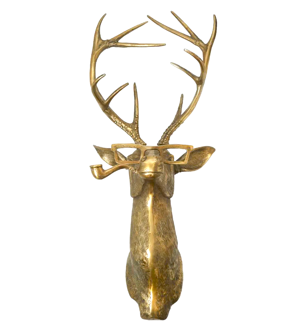 Eric + Eloise Collection - Frankie The Deer Bronzed Hanging Wall Mount