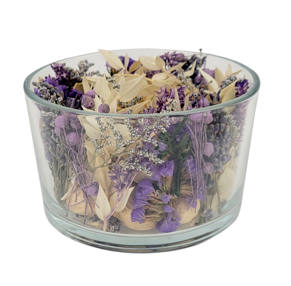 Andaluca - Amber Lavender Glass Bowl Potpourri