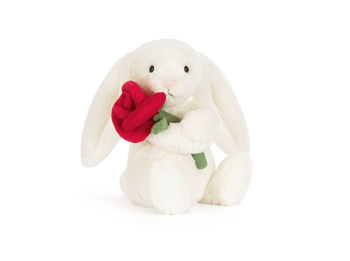 JELLYCAT Cream Bunny with Rose
