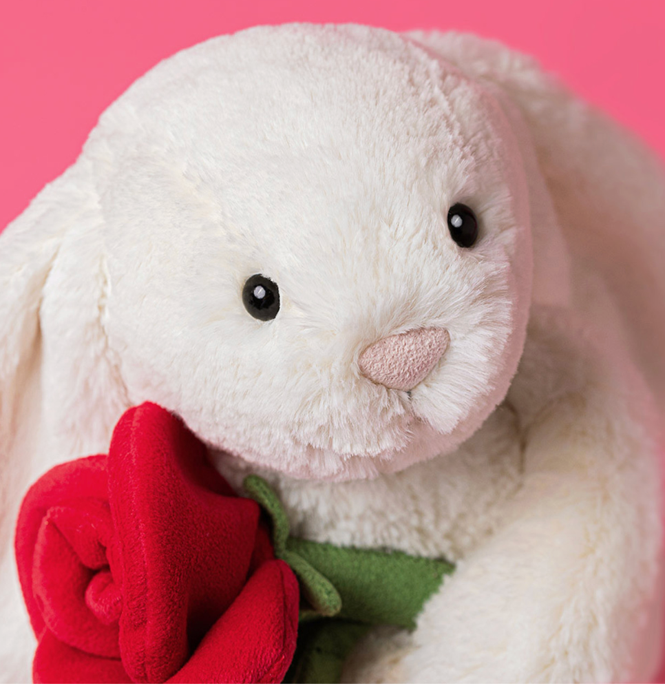 JELLYCAT Cream Bunny with Rose