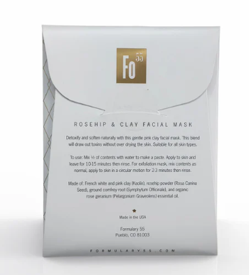 Rosehip & Clay Facial Mask, Geranium & Comfrey | Niche&Co