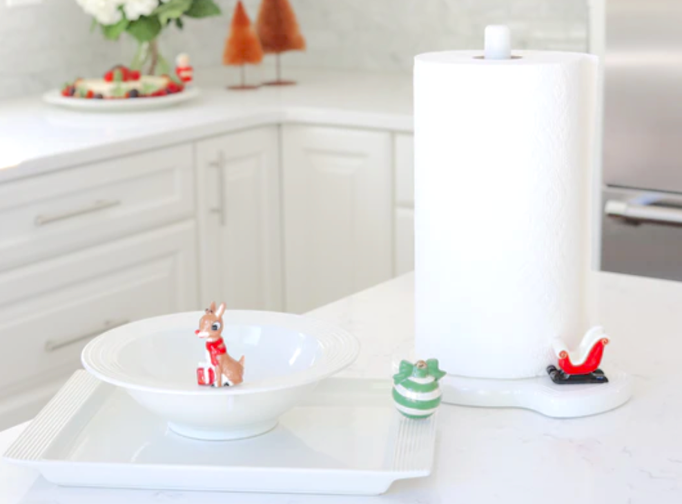 NORA FLEMING Pinstripes Melamine Paper Towel Holder | Niche&Co