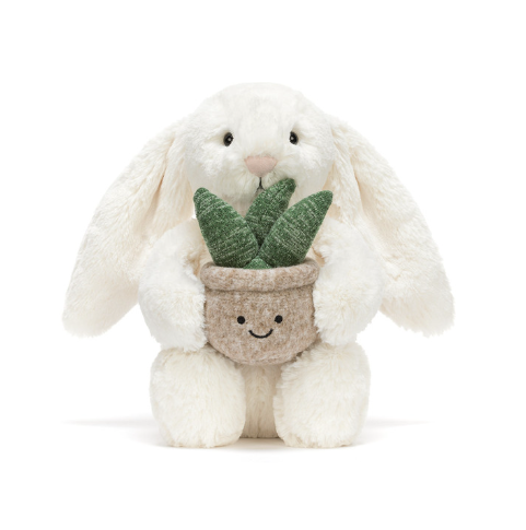 JELLYCAT - Cream Bunny with Plant | Niche&Co