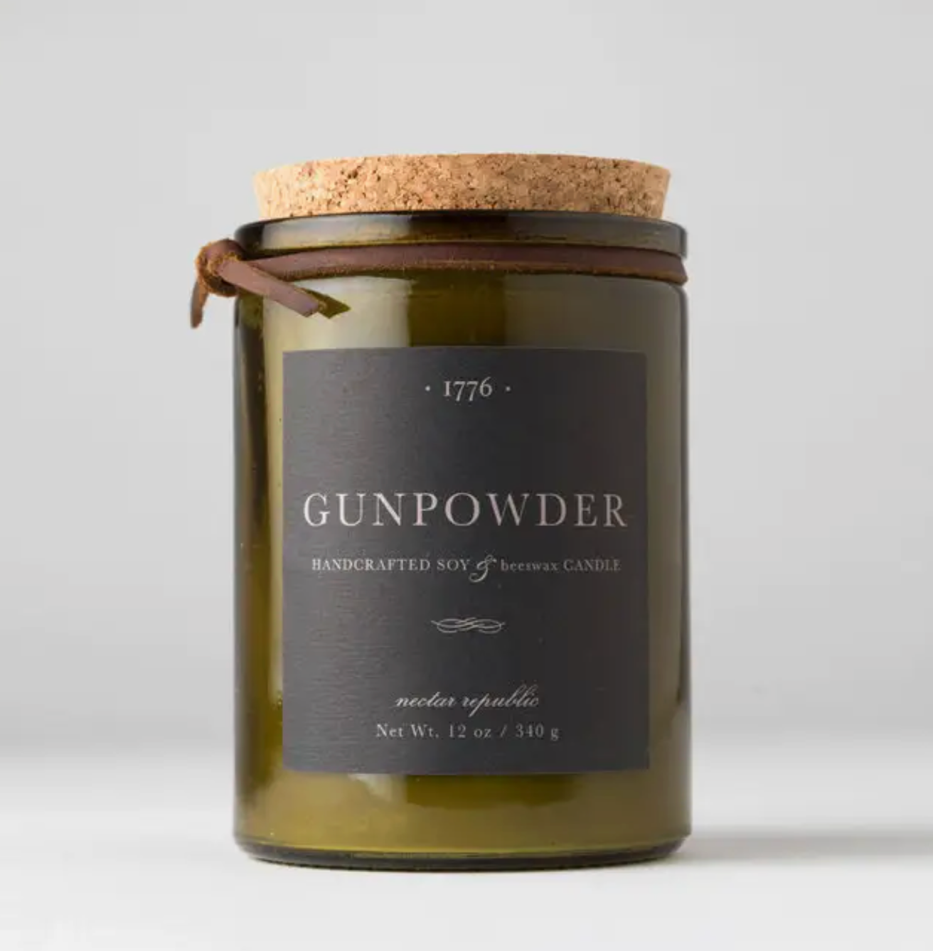 Gunpowder 1776 Man Candle 12oz Soy Beeswax Candle