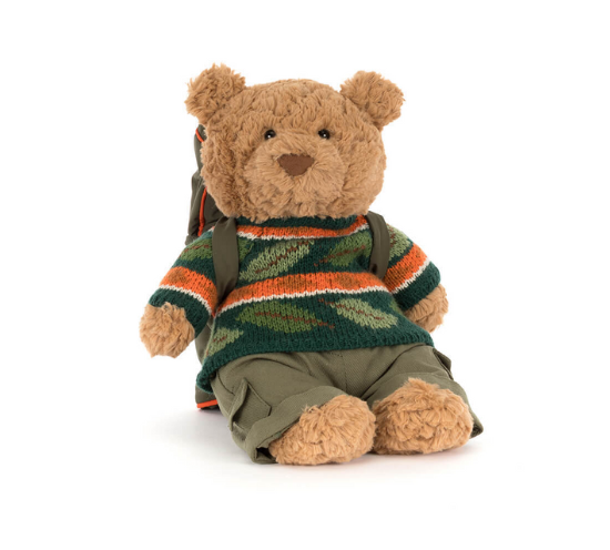 Jellycat Bartholomew Bear Hiking Outfit Plush