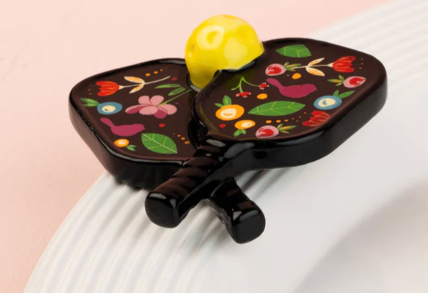Nora Fleming Day Dinking Pickleball Paddle Mini | Hand-Painted Collectible
