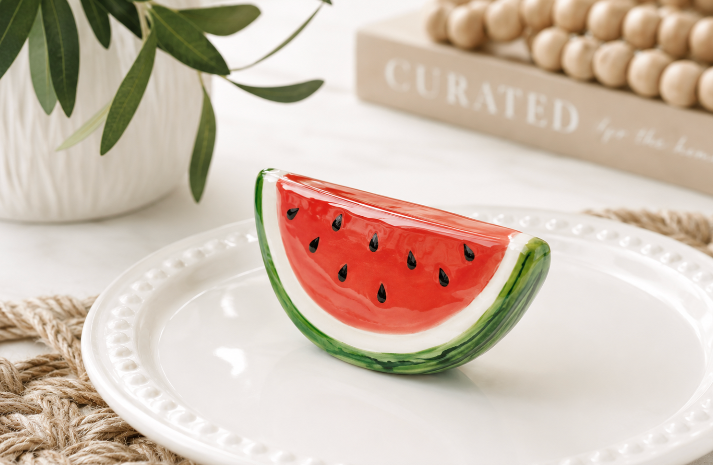 Nora Fleming Taste of Summer Watermelon Mini | Hand-Painted Watermelon Slice