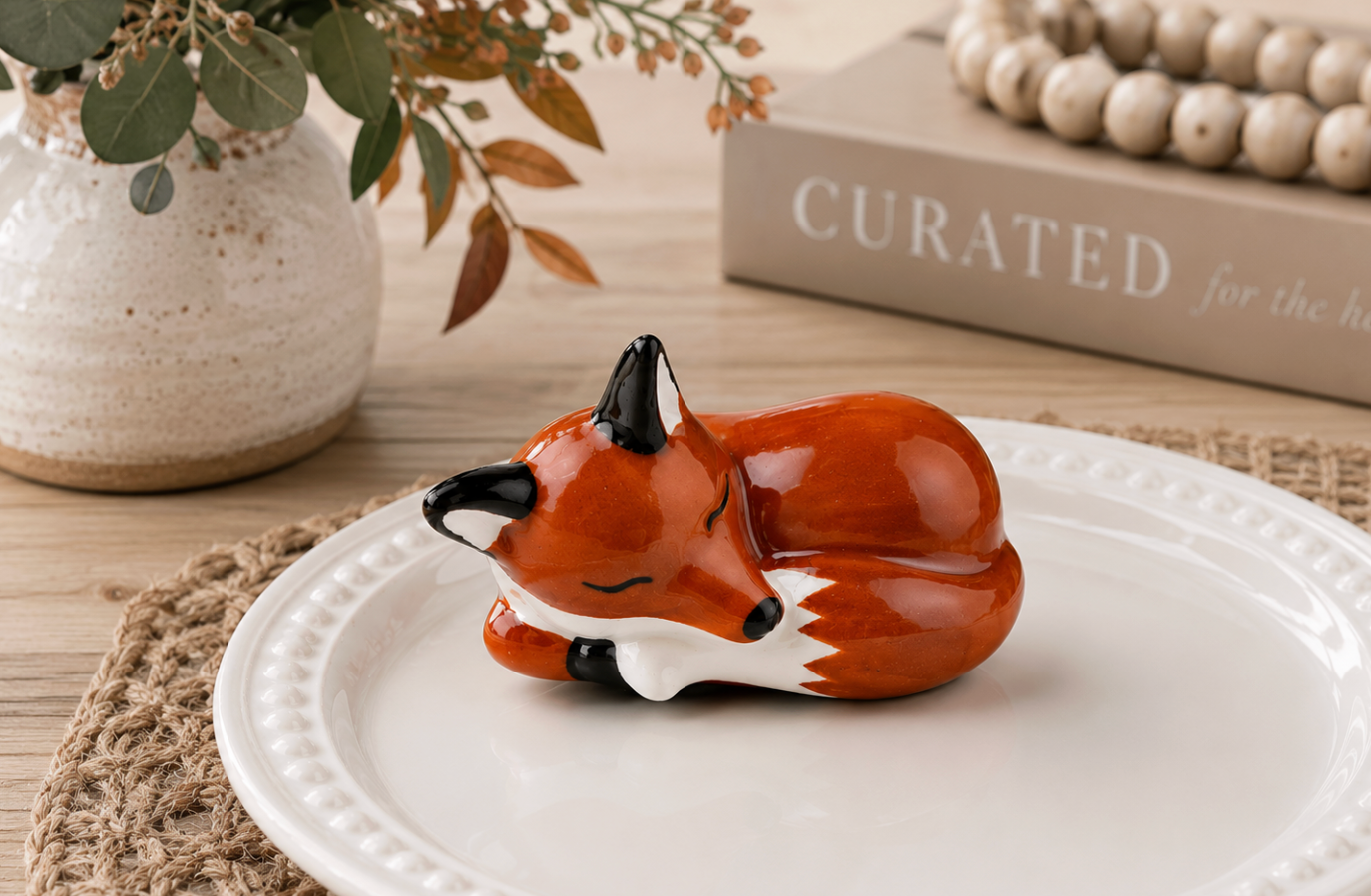 Nora Fleming Foxy Lady Fox Mini | Hand-Painted Woodland Collectible